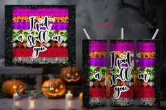 Halloween Inscription | SEAMLESS Skinny tumbler design PLUS8 Product Image 1
