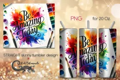 Inspirational Inscription | Skinny tumbler designs PLUS8 Product Image 1