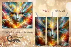 Mystic face | occult Skinny tumbler sublimation design PLUS8 Product Image 1