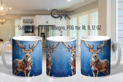Christmas Deers | Sublimation Mug design PLUS8, PNG Product Image 1