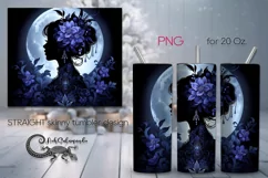 Girl silhouette | skinny tumbler Sublimation design PLUS8 Product Image 1