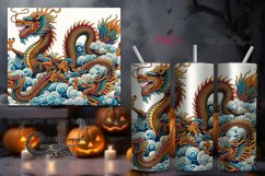 Chinese dragon | Retro Skinny tumbler sublimation design PL8 Product Image 1