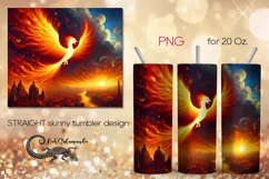 Fire bird | Fantasy skinny tumbler Sublimation design PLUS8 Product Image 1