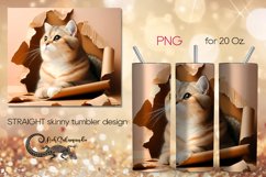 Cats &amp; wall | skinny tumbler Sublimation design PLUS8 Product Image 1