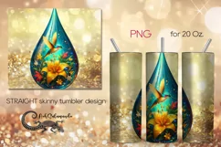Hummingbird | Fantasy skinny tumbler Sublimation design PLUS Product Image 1
