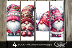 Christmas gnome | Xmas bookmarks sublimation design P Product Image 1