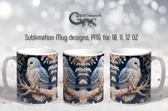 3d style owl | Fantasy Sublimation Mug design PLUS Product Image 1