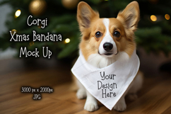 Corgi Christmas Background Mock Up Photo jpg Product Image 1