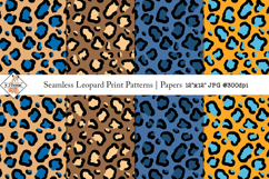 Seamless Leopard Print Patterns | Digital Papers Product Image 1