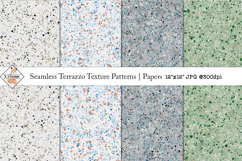 Seamless Terrazzo Paper Textures | Backgrounds Product Image 1