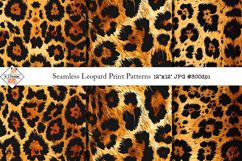 Seamless Leopard Print Patterns | Digital Papers Product Image 1