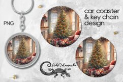 Christmas | Sublimation Car coaster &amp; key chain design PLUS Product Image 1