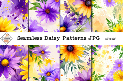 Seamless Daisy Digital Papers | Patterns Product Image 1