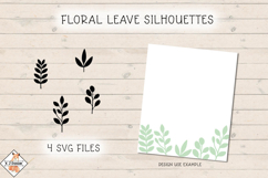 Floral Leave Silhouettes SVG Product Image 1