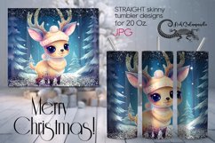 Christmas deer | Kids Xmas Sublimation tumbler design PLUS Product Image 1