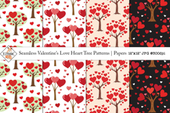 Seamless Love Heart Tree Patterns | Papers Product Image 1