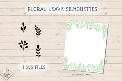 Floral Leave Silhouettes SVG Product Image 1