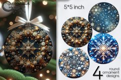 Christmas snowflake | Xmas round ornaments sublimation PL Product Image 1