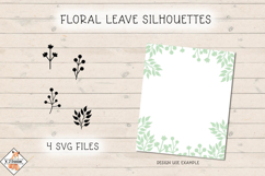 Floral Leave Silhouettes SVG Product Image 1