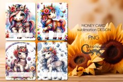 Boho animals | 4 Money Card Sublimation designs Product Image 1