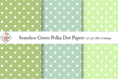 Seamless Green Polka Dot Digital Papers Product Image 1