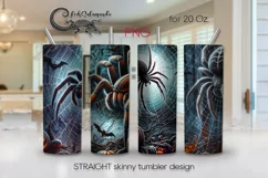 Spider | 4 Halloween Skinny tumbler sublimation designs PLUS Product Image 1