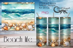 BeachLife | sea Skinny Tumbler Sublimation design PLUS9 Product Image 1