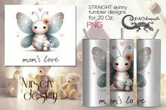Mother's day cute animals | Skinny tumbler Sublimation PLUS9 Product Image 1
