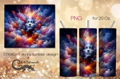 Mystic face | occult Skinny tumbler sublimation design PLUS Product Image 1