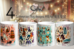 Modern pets | Animals pattern Mug Sublimation design PLUS Product Image 1