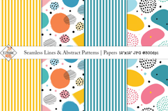 Seamless Abstract Lines and Shape Patterns | Digital Papers Product Image 1