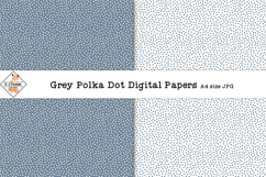 Grey Polka Dot Digital Papers A4 Product Image 1