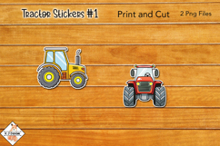 Tractor Stickers #1 | Print and Cut Product Image 1