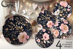 Vintage flowers | round ornaments sublimation PL Product Image 1
