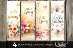 Watercolor flowers | spring bookmarks sublimation design PL Product Image 1
