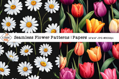 Seamless Flower Patterns | Papers Product Image 1