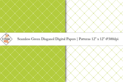 Green Diagonal Digital Papers | Patterns | Scrapbooking Product Image 1