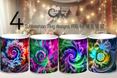 Bright abstract | 4 multicolors Mug Sublimation designs Product Image 1