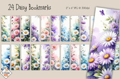 24 Daisy Bookmark Designs | Printables Product Image 1