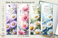 Bible Verse Daisy Bookmark Designs #3| Sublimation Product Image 1