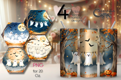 Cute ghost | Funny Halloween Skinny tumbler sublimation Product Image 1