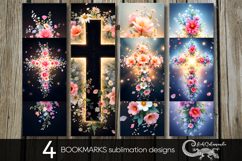 Christian Cross | 4 faith bookmarks sublimation designs P2 Product Image 1