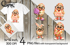 Easter funny eggs | 4 spring PNG Sublimation designs P Product Image 1