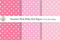 Seamless Pink Polka Dot Digital Papers Product Image 1
