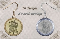 Round Earrings l 14 designs of round earrings, PNG Product Image 1