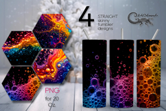 Abstract multicolor | 4 Straight Skinny Tumbler designs PL Product Image 1