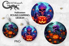 Bright Halloween | Sublimation round earring design, PLUS Product Image 1