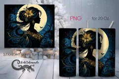 Girl silhouette | skinny tumbler Sublimation design PLUS Product Image 1