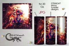 Baby dragon | Kids New year Sublimation tumbler design PLUS Product Image 1