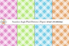 Seamless Angle Buffalo Plaid Patterns | Digital Paper Product Image 1